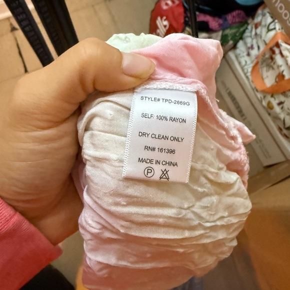 Skylar + Madison Pastel Watercolor Swiss Dot Smocked Mini Dress - Picture 4 of 7